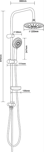 Душевая система STWORKI Скаген SK-03cr 553960 Душевая система STWORKI Скаген SK-03cr 553960