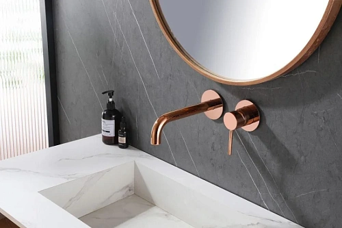 Смеситель для раковины ABBER Wasser Kreis AF8112RG скрытого монтажа, розовое золото Смеситель для раковины ABBER Wasser Kreis AF8112RG скрытого монтажа, розовое золото