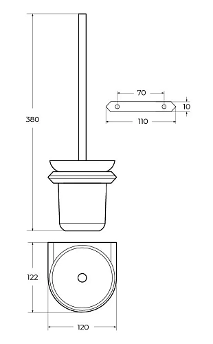 Ершик для унитаза CEZARES LINER-TBS-V-01 хром Ершик для унитаза CEZARES LINER-TBS-V-01 хром