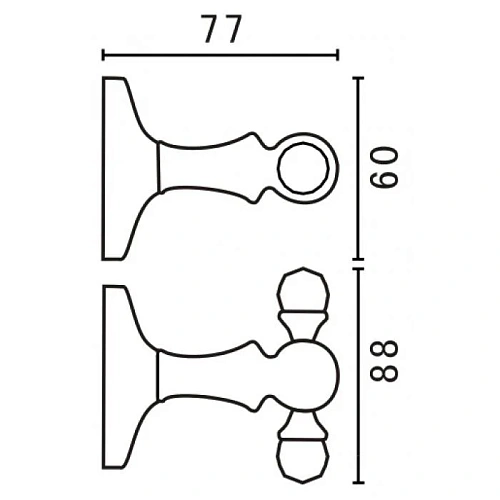 Крючок Art&Max Antic AM-E-2686Q Крючок Art&Max Antic AM-E-2686Q
