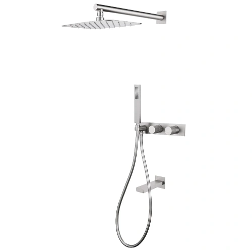 Душевая система ABBER Rund AF8717SP скрытого монтажа с изливом, сатин Душевая система ABBER Rund AF8717SP скрытого монтажа с изливом, сатин