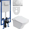 Комплект Унитаз подвесной STWORKI Хальмстад SETK2804-0606-001-1-6000 с микролифтом + Система инсталл 561309 Комплект Унитаз подвесной STWORKI Хальмстад SETK2804-0606-001-1-6000 с микролифтом + Система инсталл 561309