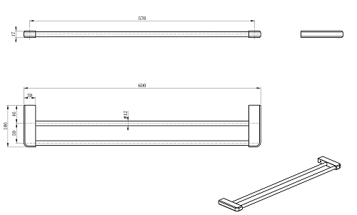 Полотенцедержатель Wonzon & Woghand черный матовый (WW-V3102-MB) Полотенцедержатель Wonzon & Woghand черный матовый (WW-V3102-MB)
