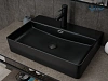 Раковина Gid Bm9256 53375 накладная черная матовая 60x42x14