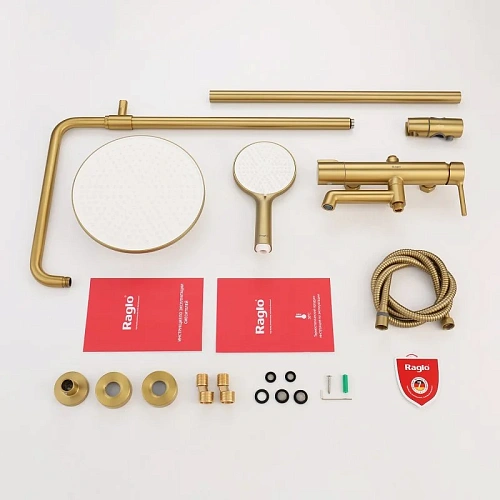 Душевая система Raglo R20.24.03, золотой сатин Душевая система Raglo R20.24.03, золотой сатин