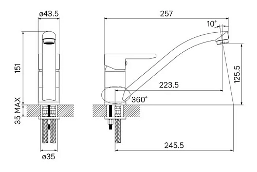 Смеситель для кухни Iddis Sena SENSB00i05 Смеситель для кухни Iddis Sena SENSB00i05