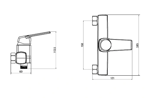 Смеситель для душа OneLife P02-200cr Смеситель для душа OneLife P02-200cr