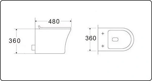 Унитаз подвесной CeramaLux 2617E белый с крышкой микролифт Унитаз подвесной CeramaLux 2617E белый с крышкой микролифт