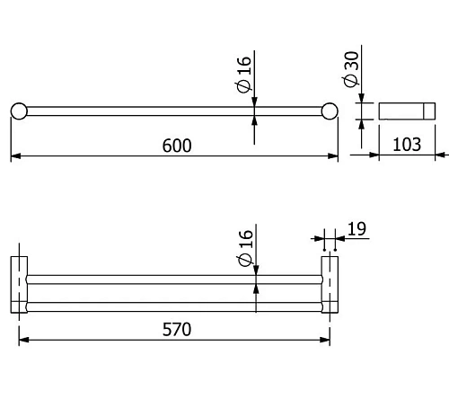 Полотенцедержатель Kludi VELA R 58988N2 оружейная сталь Полотенцедержатель Kludi VELA R 58988N2 оружейная сталь