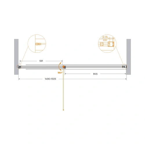 Душевая дверь CEZARES URBAN-B-12-150-C-NERO 150 см Душевая дверь CEZARES URBAN-B-12-150-C-NERO 150 см