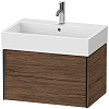 Картинка анонса товара «тумба под раковину duravit xviu xv43350b221 подвесная 68 см орех/черный»