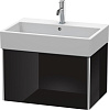 Картинка анонса товара «тумба под раковину duravit xsquare xs409404040 подвесная 68 см черный глянцевый»