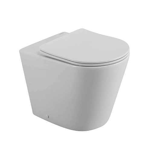 Унитаз приставной BelBagno FLAY-R BB1003CBR/SC безободковый c сиденьем Унитаз приставной BelBagno FLAY-R BB1003CBR/SC безободковый c сиденьем