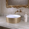 Раковина GROSSMAN Color GR-5010GW (355x355x115) золото белая внутри Раковина GROSSMAN Color GR-5010GW (355x355x115) золото белая внутри