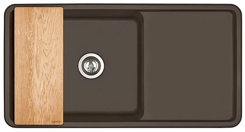 Кухонная мойка Aquaton Беллис 97 1A725132BS280 из литого мрамора, кофе Кухонная мойка Aquaton Беллис 97 1A725132BS280 из литого мрамора, кофе