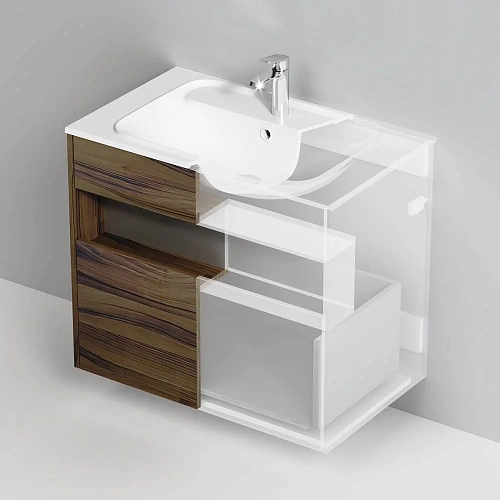 Тумба под раковину AM.PM Func M8FFUX0801OF pull-out, 80 см универсальная, дерево текстурированное Тумба под раковину AM.PM Func M8FFUX0801OF pull-out, 80 см универсальная, дерево текстурированное