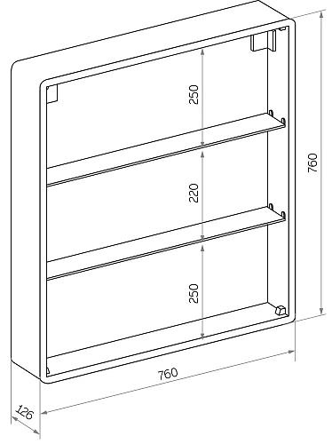 Зеркальный шкаф STWORKI Стокгольм МВК082 80, с подсветкой, прямоугольное, белое, в стиле лофт, навес 541623 Зеркальный шкаф STWORKI Стокгольм МВК082 80, с подсветкой, прямоугольное, белое, в стиле лофт, навес 541623