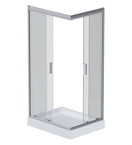 Душевой уголок AM.PM Gem W90G-404-100280-MT 100х80 стекло прозрачное, профиль серебро матовое Душевой уголок AM.PM Gem W90G-404-100280-MT 100х80 стекло прозрачное, профиль серебро матовое