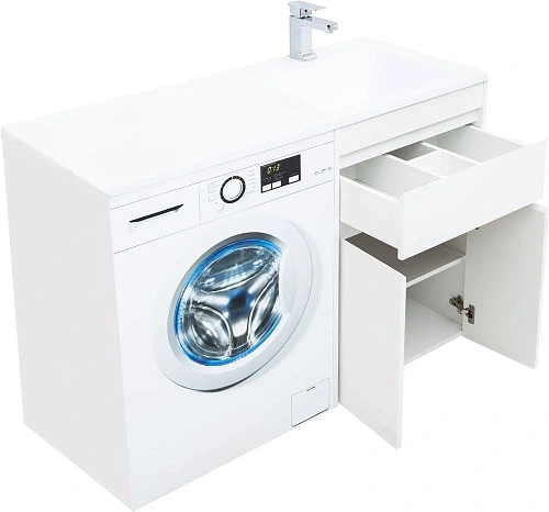 Тумба под раковину Aquanet Токио 58 белый (напольная, 1 ящик, 2 дверцы) 00237745 Тумба под раковину Aquanet Токио 58 белый (напольная, 1 ящик, 2 дверцы) 00237745