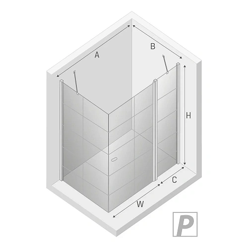 Душевой уголок NEW TRENDY NEW SOLEO BLACK R 90x90x195 K-0581 (черный) Душевой уголок NEW TRENDY NEW SOLEO BLACK R 90x90x195 K-0581 (черный)