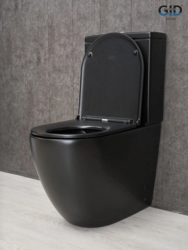 Унитаз напольный Gid Tn2188Bm 62250Y черный матовый 62.5x38.5x84 с крышкой микролифт Унитаз напольный Gid Tn2188Bm 62250Y черный матовый 62.5x38.5x84 с крышкой микролифт
