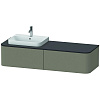 Картинка анонса товара «тумба под раковину duravit happy d.2 plus hp4944l9292 подвесная 160 см серый камень»