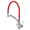 Картинка анонса товара «смеситель для кухни lemark comfort lm3070c-red с подключением к фильтру, хром/красный»