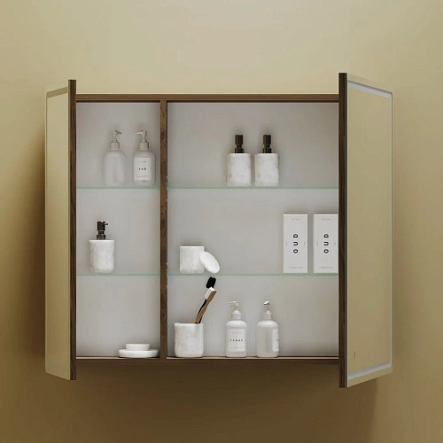 Зеркальный шкаф Sancos Mirror MI90ECH 890x150х740 мм, с LED подсветкой, дуб чарльстон Зеркальный шкаф Sancos Mirror MI90ECH 890x150х740 мм, с LED подсветкой, дуб чарльстон