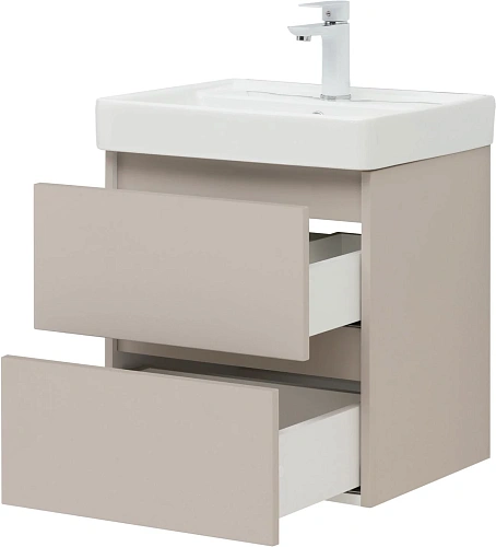 Тумба под раковину Aquanet Вега 2.0 50 бежевый 00337940 подвесная Тумба под раковину Aquanet Вега 2.0 50 бежевый 00337940 подвесная