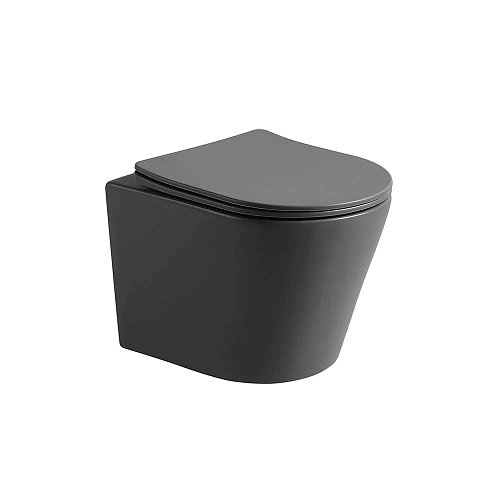 Унитаз подвесной Vincea Piatti VT1-11SMA, цвет антрацит матовый, ультратонкое soft-close сиденье Унитаз подвесной Vincea Piatti VT1-11SMA, цвет антрацит матовый, ультратонкое soft-close сиденье