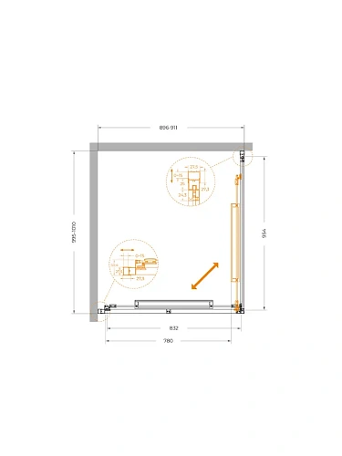 Душевой уголок CEZARES LUX-AH-FS-1-90/100-C-CR 90x100 см, профиль хром, стекло прозрачное Душевой уголок CEZARES LUX-AH-FS-1-90/100-C-CR 90x100 см, профиль хром, стекло прозрачное