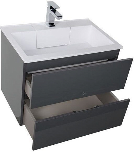 Тумба под раковину Aquanet Алвита 70 серый антрацит 00183992 Тумба под раковину Aquanet Алвита 70 серый антрацит 00183992