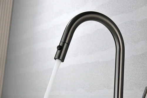 Смеситель для кухни AQUAme Cucina AQM9905GM с выдвижным изливом, с подключением к фильтру с питьевой водой, металл Смеситель для кухни AQUAme Cucina AQM9905GM с выдвижным изливом, с подключением к фильтру с питьевой водой, металл