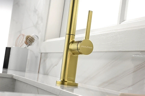 Смеситель для кухни Paulmark NEO светлое золото Ne214419-LG Смеситель для кухни Paulmark NEO светлое золото Ne214419-LG