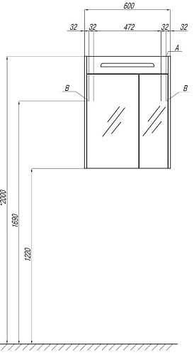 Зеркальный шкаф Aquaton Сильва 60 дуб полярный 1A216202SIW70 Зеркальный шкаф Aquaton Сильва 60 дуб полярный 1A216202SIW70