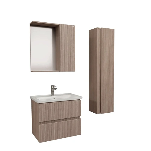 Зеркальный шкаф GROSSMAN ЮНИТ-70 см, универсальный кадена вуд 70x70 2070112 Зеркальный шкаф GROSSMAN ЮНИТ-70 см, универсальный кадена вуд 70x70 2070112