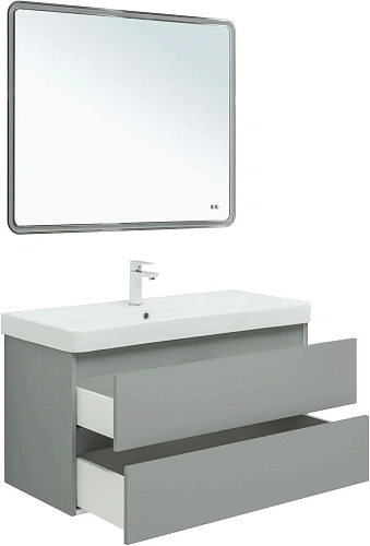 Тумба под раковину Aquanet Вега 2.0 100 мисти грин 00337957 подвесная Тумба под раковину Aquanet Вега 2.0 100 мисти грин 00337957 подвесная