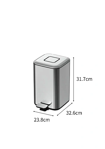 Корзина для мусора Boheme квадратное сталь 10948-CR Корзина для мусора Boheme квадратное сталь 10948-CR