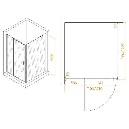 Душевой уголок RGW PA-078 (RGW PA-008 + Z-050-2) 1100x1200 мм 350807811-11 хром Easy Clean Душевой уголок RGW PA-078 (RGW PA-008 + Z-050-2) 1100x1200 мм 350807811-11 хром Easy Clean