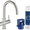 Смеситель для кухни Grohe Blue Pure с функцией фильтрации, суперсталь (33249DC1) Смеситель для кухни Grohe Blue Pure с функцией фильтрации, суперсталь (33249DC1)