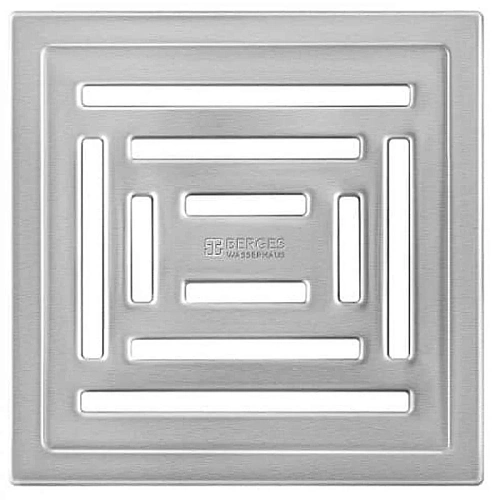 Душевой трап BERGES ZENTRUM Uno 100х100, матовый хром, выпуск D50/75/110 H74 вертикальный 090471 Душевой трап BERGES ZENTRUM Uno 100х100, матовый хром, выпуск D50/75/110 H74 вертикальный 090471
