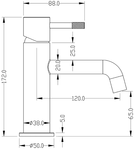 Смеситель для раковины Boheme Uno 461-GM Gunmetal Смеситель для раковины Boheme Uno 461-GM Gunmetal