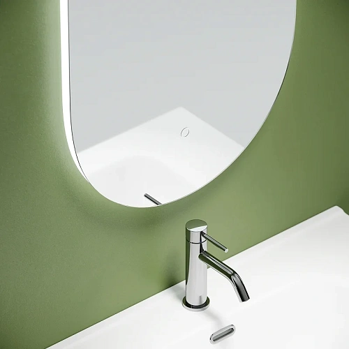 Зеркало Sancos Oval OV55C 550х1050 фоновая подсветка с сенсорным управлением Зеркало Sancos Oval OV55C 550х1050 фоновая подсветка с сенсорным управлением