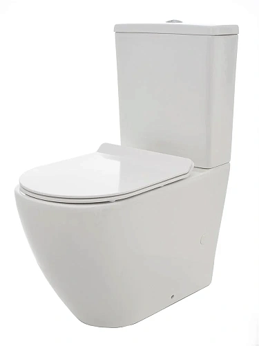 Чаша напольного унитаза AQUAme Rimless AQM1002 c сиденьем SoftClose, горизонтальный выпуск 660x360x4 Чаша напольного унитаза AQUAme Rimless AQM1002 c сиденьем SoftClose, горизонтальный выпуск 660x360x4