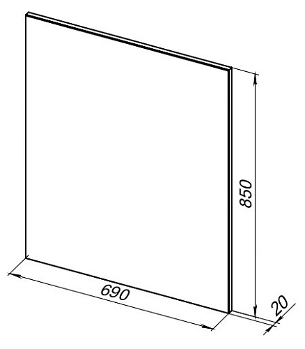 Зеркало Aquanet Lino 70 белый матовый 00253906 Зеркало Aquanet Lino 70 белый матовый 00253906