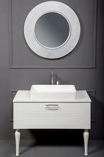 Тумба под раковину Armadi Art Linea 80 842-080-WCR белая+хром Тумба под раковину Armadi Art Linea 80 842-080-WCR белая+хром