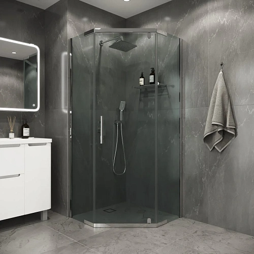 Душевой уголок Niagara Eco NG-1009-14D (90x90x190) трапеция, распаш, профиль хром, стекло прозрачное (4мм) Душевой уголок Niagara Eco NG-1009-14D (90x90x190) трапеция, распаш, профиль хром, стекло прозрачное (4мм)