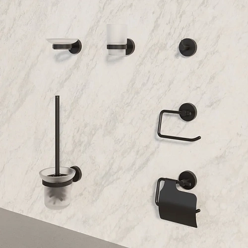 Ершик для унитаза IDDIS Sena SENSBG0i47 черный матовый, матовое стекло Ершик для унитаза IDDIS Sena SENSBG0i47 черный матовый, матовое стекло