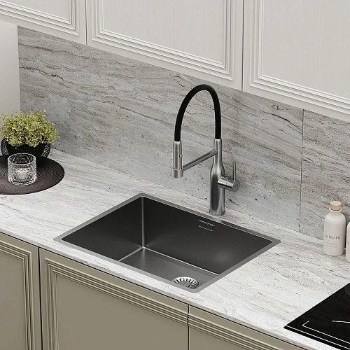 Смеситель для кухни Sancos Pride SC4011BNG с гибким изливом, нержавеющая сталь Смеситель для кухни Sancos Pride SC4011BNG с гибким изливом, нержавеющая сталь