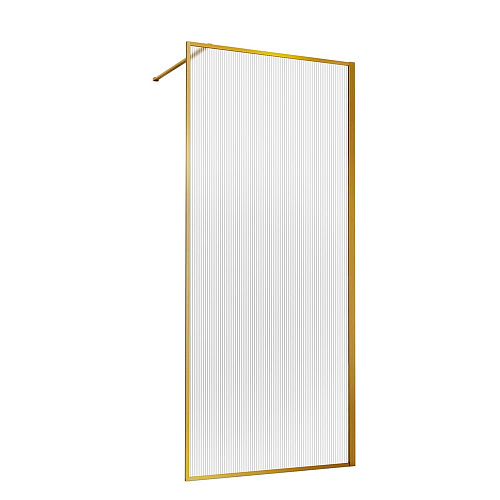 Душевая перегородка Vincea Walk-In VSW-1HP800FLBG, 800x2000, брашированное золото, стекло рифленое Душевая перегородка Vincea Walk-In VSW-1HP800FLBG, 800x2000, брашированное золото, стекло рифленое